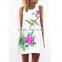 HOT Plus Size Slit Sleeveloose Irregular Mini Chiffon Dresses Women Summer Dress 2015 New Fashion