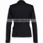 2017 New Design Slim Fitted Black Polyester Pinstripe Blazer for Ladies