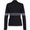 2017 New Design Slim Fitted Black Polyester Pinstripe Blazer for Ladies