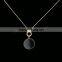 New Fashion Donut shape gold rose gold plated with roman number stainless steel pendant necklace