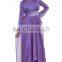 latest muslim women formal dress patterns purple silk chiffon maxi dress long sleeve muslim evening dress with hijab