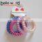 Transparent ColourfulTelephone Line Coil Hair Elastic Band Hair Tie
