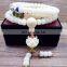 Natural white jade bodhi root bracelet with a lotus flower style hand string Men's and women's style