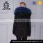 Top fashion super quality overcoat winter fur lined parka with faux fur hood