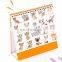 Creative Design Cute Fashional 2018 Office Table Calendar With Logo Printed