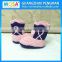 Handmade Cotton Cowgirl Boots Pink Navy Blue Baby Winter Boots