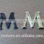 made in china handbag metal labels with 3m glue in the backing