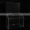 Supply Large Clear Acrylic Ballot / Suggestion / Donation Boxes Wholesale for Fundraiser