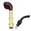 245mm Length Wooden Resin Medium Tobacco Pipe With Small Color Mixture-head and Bamboo Joint Tube for Smoking