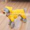 New Design High Quality Pet Raincoat Cartoon Waterproof Four-Legged Raincoat Small Puppy Pet Clothes
