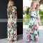 2019 New fashion floral print casual mother and daughter matching dress
