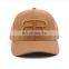 High Quality Custom Embroidery 6 Panel Suede Baseball Cap