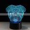 Animal Dog 3D Lamp Illusion Night Light LED Bulb Atmosphere Bedside Christmas Gifts Props Gadgets For Children Kid Toy