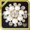 Soldering pearls strass crystal rhinestone shoulder brooch pin bling large rhinestone brooches FB-031