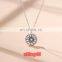 Fashion Women Accessories Jewelry Wholesale 925 Sterling Silver Eye Pendant Crystal Necklaces