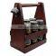 Wine rack Wooden Beer Bottle Caddy wooden wine shelf with casted bottle opener