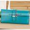 Stock Wholesale 7 Colors High Quality Pure Solid Color Pantent PU Leather Hasp Women Lady Female Belt Clip Wallet