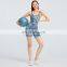 Soft Breathable Sleeveless Women Yoga Jumpsuits  Compression One Piece Jumpsuits Open Back