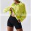 Blank Half Zip Custom High Quality Oversize Mock Neck Sweatshirt Women Casual Workout Pullover Kangaroo Pocket  Gym Shirt Top