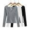 Pure lust hot girl lace sexy inner bottom T-shirt women's 2025 spring new long-sleeved slim western style top ins