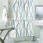 Simple style multi-color lines polyester shower curtain, for family hotel bathroom curtain