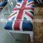 Y-1469 Upholstered Union Jack Bench For Indoor Decor