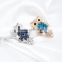 Colorful Opal Women Brooches Crystal Owl Gold Silver Plated Clothes Pin