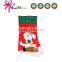 Wholesale promotional plush christmas stocking , decoration with santa