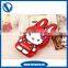 3D cute rabbit bunny OEM design silicone case for Samsung smart phone