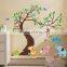 Oversize Cartoon Animal Monkey on Tree Wall Decal Baby Stickers for Kids Room Home Decor