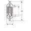 Borosilicate glass reflux condenser