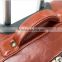 OEM factory genuine leather trolley luggage,large capacity Suitcase with laptop bag,vintage suitcase