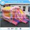 2016 Inflatable Moonwalk Bounce House For Kids , Pink Inflatable Princess Bouncer Slide