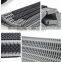 Increased friction flush grid modular belt with rubber