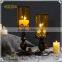 Morocco bronze candlestick vintage wrought iron glass home deco