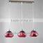 Red glass lighting fixture for indoor decoration