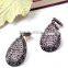 Black vintage crystal waterdrop pendant earrings