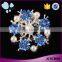Factory wholesale fashion jewelry multifunctional flower rhinestone scarf clip brooch