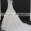 Best selling! Latest A-line high quality beaded lace appliques wedding dress with ribbon bow