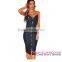 Sexy Wholesale Denim Button Strapless Office Dress