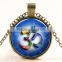 Om necklac,Meditation necklace Mandala Art Pendant --DIY glass dome jewelry Photo glass dome jewelry