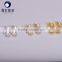 double side earrings for women akoya pearl 6-8mm high luster golden /white color