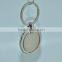 HOT!!!promtional rotatable round metal keychain/fashion keyring