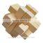 2015 Hot Sale Wooden IQ Intelligent Puzzle Kongming Lock Brain Teaser Cage To Take Treasure