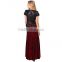 Women's Casual/Print/Party Maxi Skirts , Polyester/Cotton Blends Red