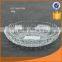 hot selling D12.7cm clear round exquisite glass plate with carved patterns