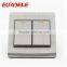 British standard stainless steel 2 gang electric wall switch