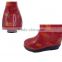 Red Color Easy Wearing Rubber Rain Boot for Kids
