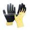 Nitrile Black Foam Palm Coated Cut Resistant Working Gloves