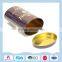 Metal oval tin box for coffee packaging